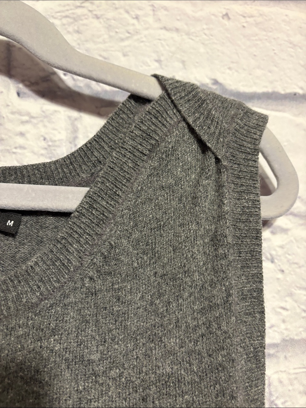 Talula Gray Cashmere Blend Knit Tank/Vest Medium - Picture 4 of 5